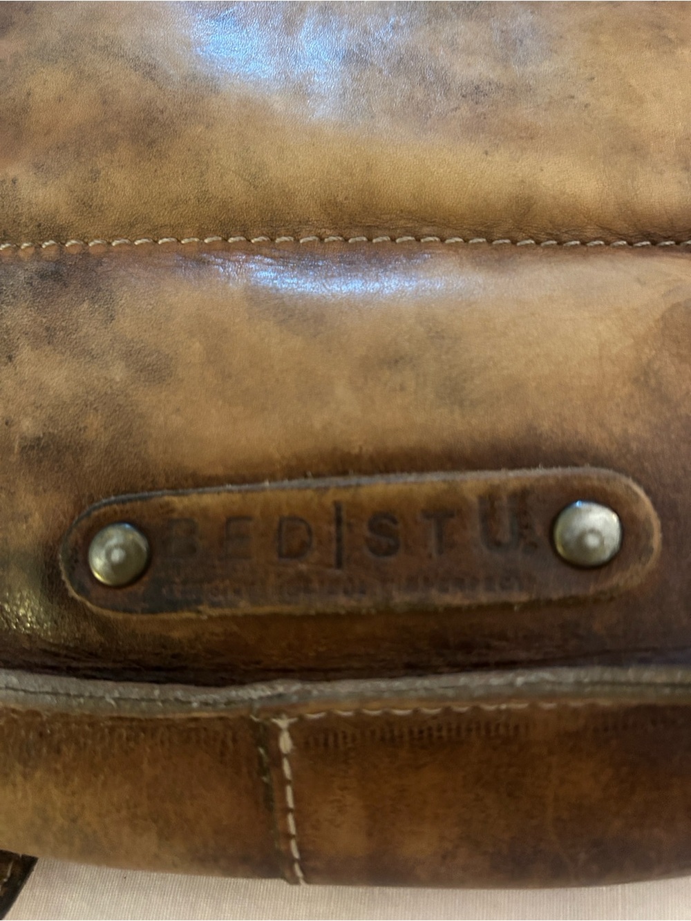 Bed Stu Brown Leather Studded Crossbody Bag - Picture 4 of 16